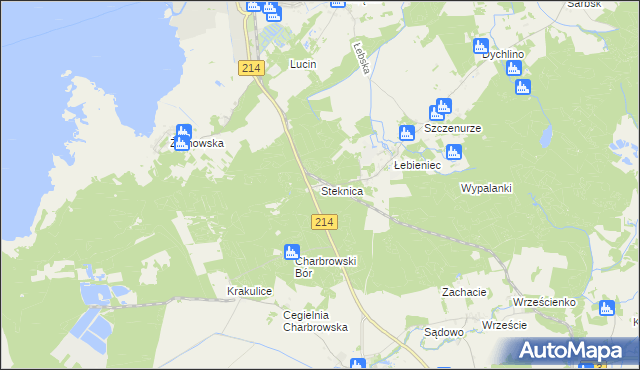 mapa Steknica, Steknica na mapie Targeo