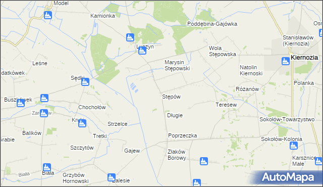 mapa Stępów, Stępów na mapie Targeo