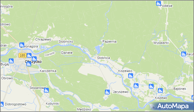 mapa Stobnica gmina Oborniki, Stobnica gmina Oborniki na mapie Targeo