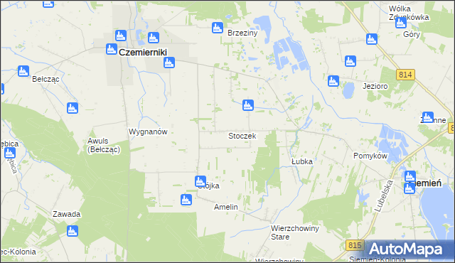 mapa Stoczek gmina Czemierniki, Stoczek gmina Czemierniki na mapie Targeo