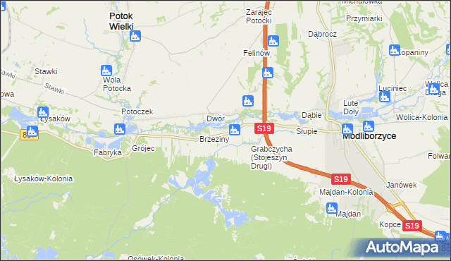 mapa Stojeszyn Drugi, Stojeszyn Drugi na mapie Targeo