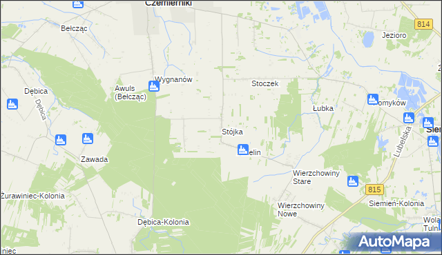 mapa Stójka gmina Czemierniki, Stójka gmina Czemierniki na mapie Targeo