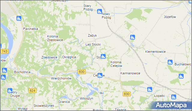 mapa Stok gmina Końskowola, Stok gmina Końskowola na mapie Targeo