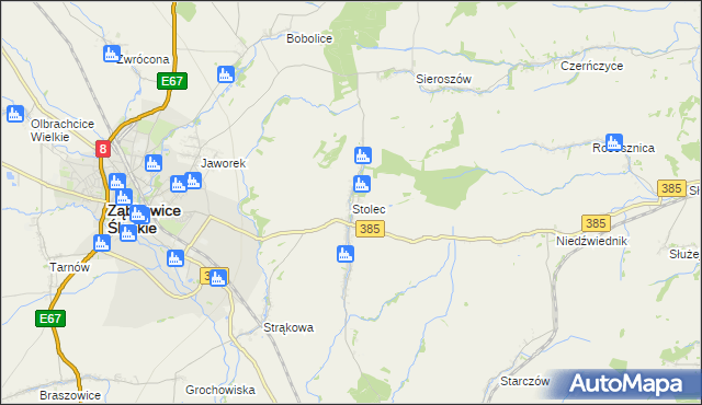 mapa Stolec gmina Ząbkowice Śląskie, Stolec gmina Ząbkowice Śląskie na mapie Targeo