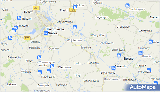 mapa Stradlice, Stradlice na mapie Targeo