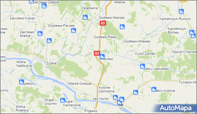 mapa Strękowo, Strękowo na mapie Targeo