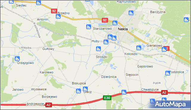 mapa Stroszki, Stroszki na mapie Targeo