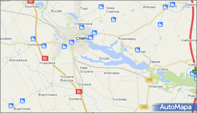 mapa Strużal, Strużal na mapie Targeo