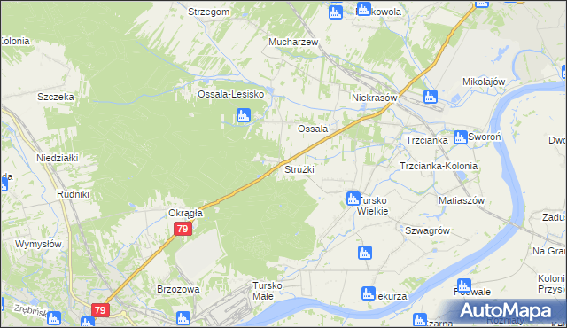 mapa Strużki, Strużki na mapie Targeo