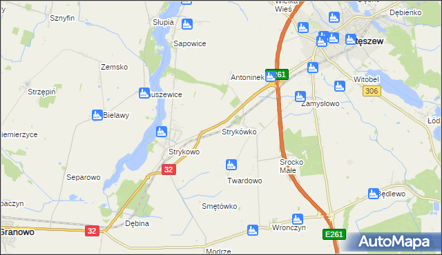 mapa Strykówko, Strykówko na mapie Targeo