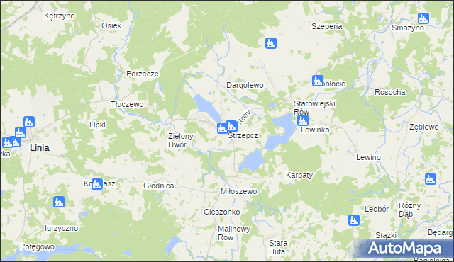 mapa Strzepcz, Strzepcz na mapie Targeo