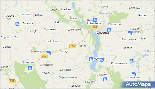 mapa Strzyżki, Strzyżki na mapie Targeo