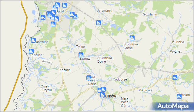 mapa Studniska Dolne, Studniska Dolne na mapie Targeo