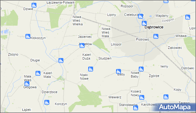 mapa Studzień, Studzień na mapie Targeo