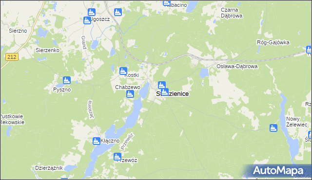mapa Studzienice powiat bytowski, Studzienice powiat bytowski na mapie Targeo