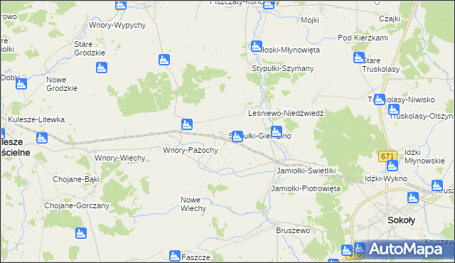 mapa Stypułki-Giemzino, Stypułki-Giemzino na mapie Targeo