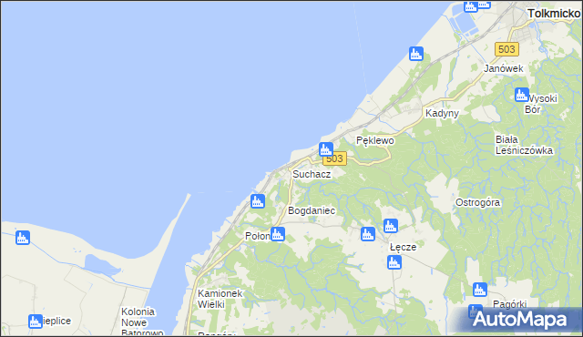 mapa Suchacz, Suchacz na mapie Targeo