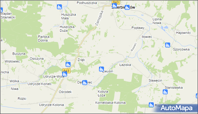 mapa Suchodębie gmina Skierbieszów, Suchodębie gmina Skierbieszów na mapie Targeo