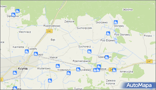 mapa Suchoręcz, Suchoręcz na mapie Targeo