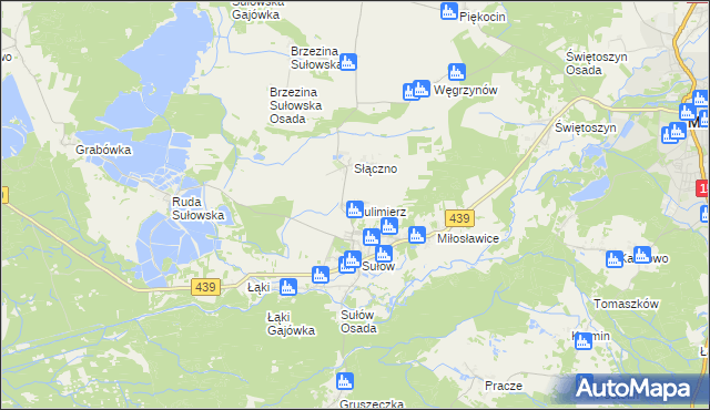 mapa Sulimierz gmina Milicz, Sulimierz gmina Milicz na mapie Targeo