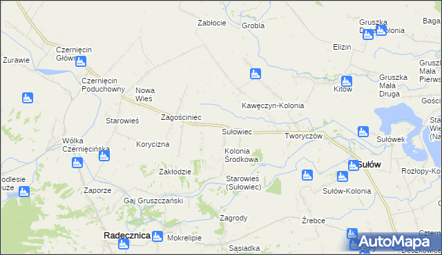 mapa Sułowiec, Sułowiec na mapie Targeo