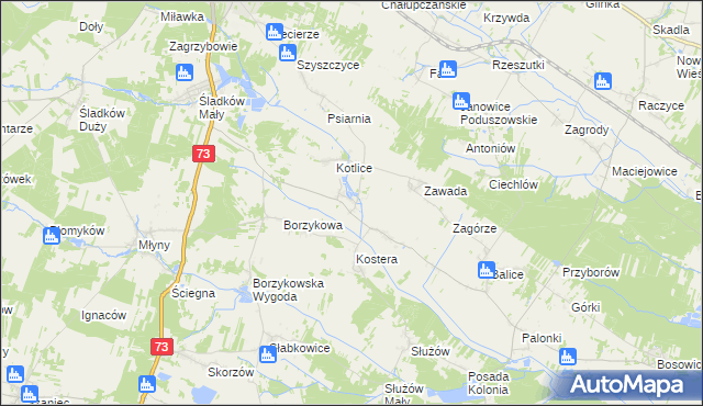 mapa Suskrajowice, Suskrajowice na mapie Targeo