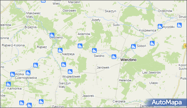 mapa Świdno gmina Wierzbno, Świdno gmina Wierzbno na mapie Targeo