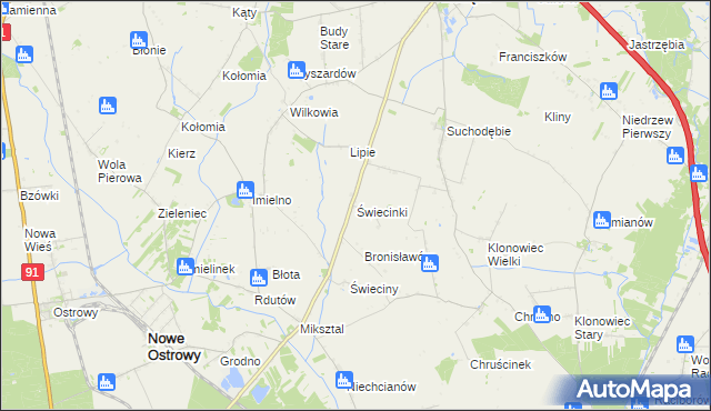 mapa Świecinki, Świecinki na mapie Targeo