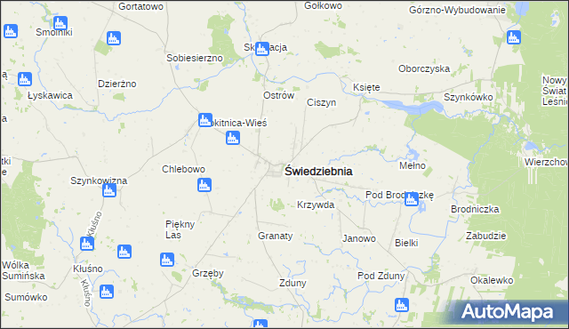 mapa Świedziebnia, Świedziebnia na mapie Targeo