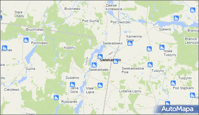 mapa Świekatowo, Świekatowo na mapie Targeo