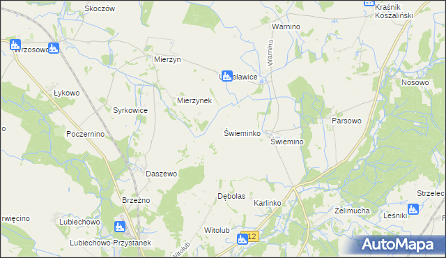 mapa Świeminko, Świeminko na mapie Targeo