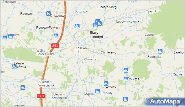 mapa Świerże gmina Stary Lubotyń, Świerże gmina Stary Lubotyń na mapie Targeo