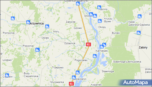 mapa Świeszewo gmina Pokrzywnica, Świeszewo gmina Pokrzywnica na mapie Targeo