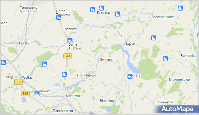 mapa Świniarc, Świniarc na mapie Targeo