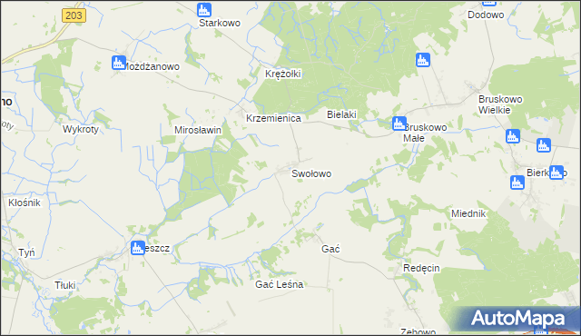 mapa Swołowo, Swołowo na mapie Targeo