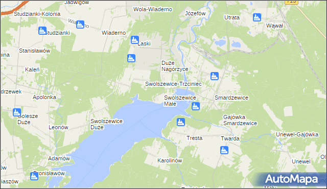 mapa Swolszewice Małe, Swolszewice Małe na mapie Targeo