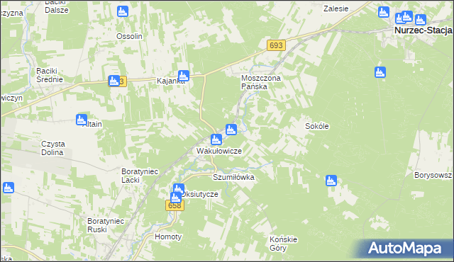 mapa Sycze, Sycze na mapie Targeo