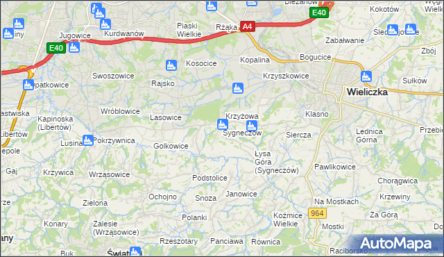 mapa Sygneczów, Sygneczów na mapie Targeo