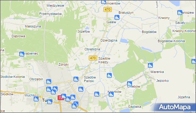 mapa Szadów Księży, Szadów Księży na mapie Targeo