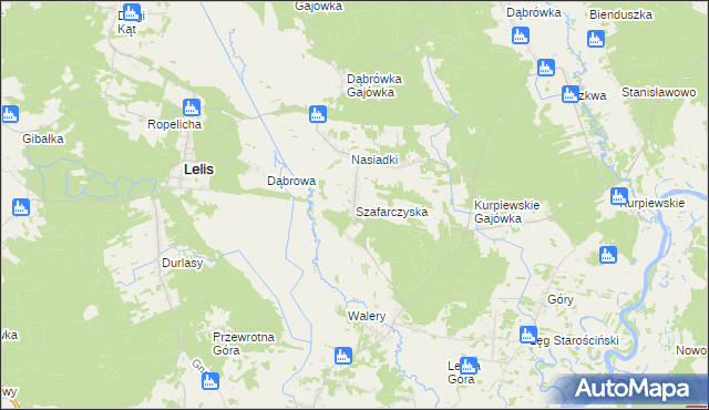 mapa Szafarczyska, Szafarczyska na mapie Targeo