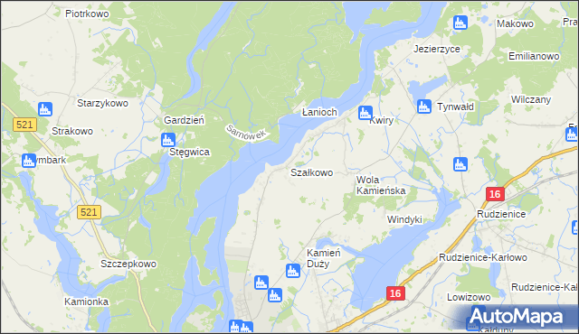 mapa Szałkowo, Szałkowo na mapie Targeo