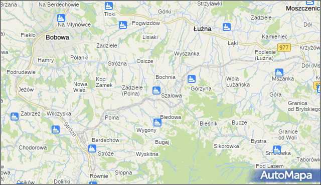 mapa Szalowa, Szalowa na mapie Targeo