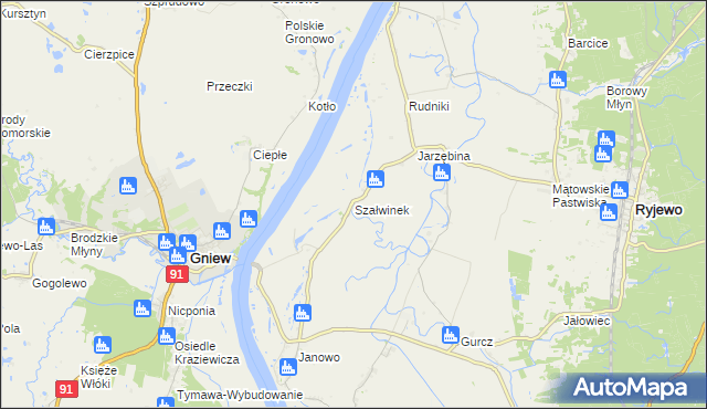 mapa Szałwinek, Szałwinek na mapie Targeo