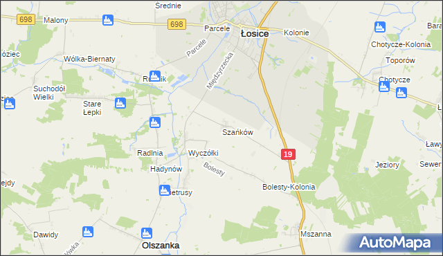 mapa Szańków, Szańków na mapie Targeo