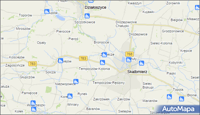 mapa Szarbia Zwierzyniecka, Szarbia Zwierzyniecka na mapie Targeo