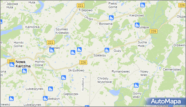 mapa Szatarpy, Szatarpy na mapie Targeo