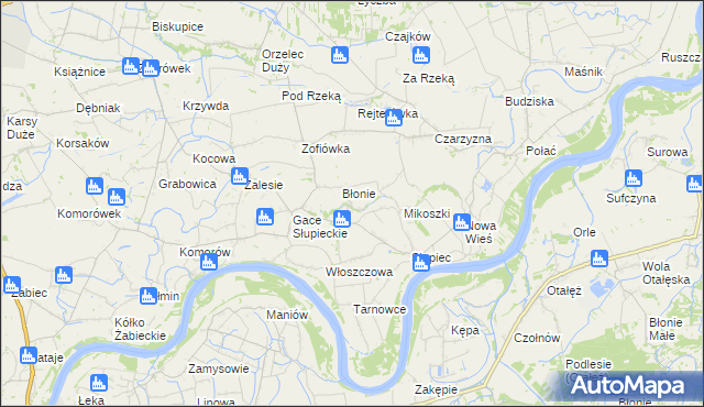 mapa Szczebrzusz, Szczebrzusz na mapie Targeo