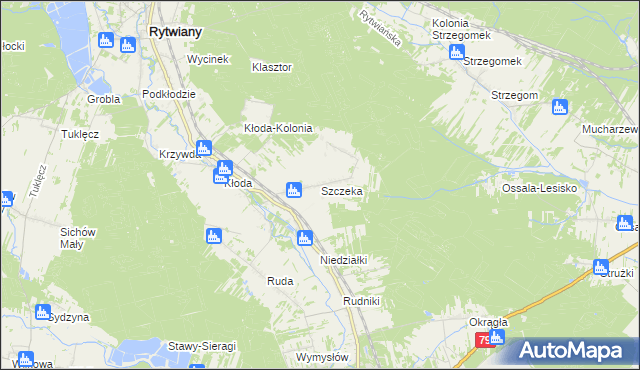 mapa Szczeka, Szczeka na mapie Targeo