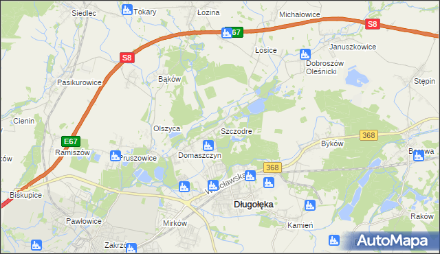 mapa Szczodre, Szczodre na mapie Targeo