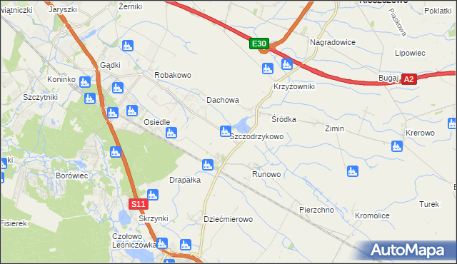 mapa Szczodrzykowo, Szczodrzykowo na mapie Targeo